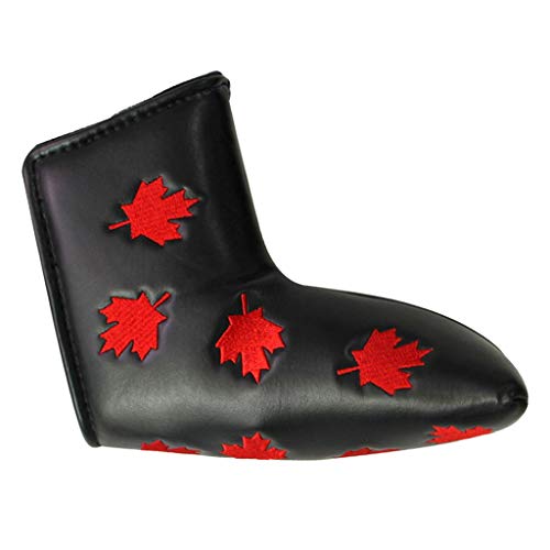 YIJU Capas para Tacos de Golfe em Couro PU Capa para Tacos de Golfe Impermeável - Preto