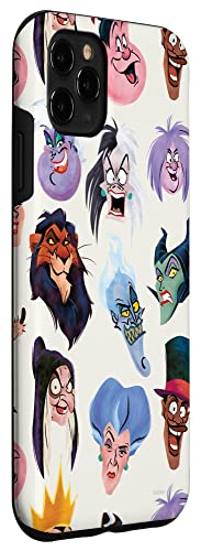 Coque iPhone 11 Pro Max Disney Villains évite rayures Vile Visages - 3