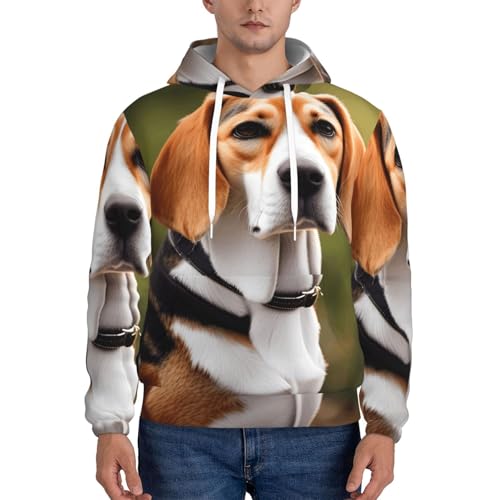 Sweat pull en polyester imprimé imprimé chien beagle avec poche EdWal