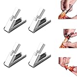 Crawfish Peeler Tool, Stainless Steel Crawfish Tail Peeler Tool, Crawfish Sheller Seafood Tool, Efficient Easily Peeling Shrimp Tails, Crawfish Tail Remover Tool for Kitchen Restaurant (4PCS)