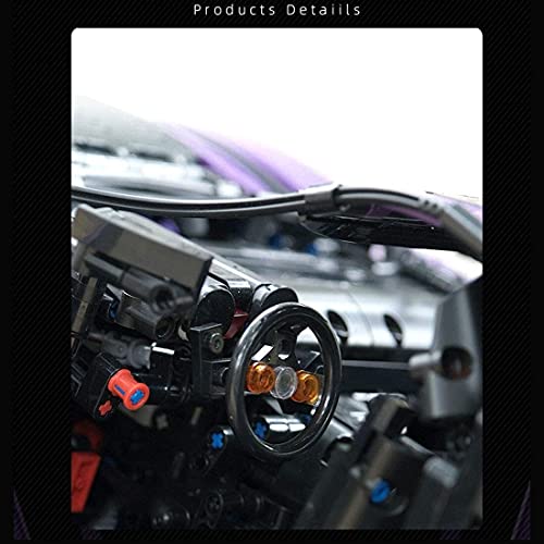 QIXIAOCYB XSuper 1: 8 911 Technics Supercar-Auto mit anheblichen Spoiler 3850 stücke DIY Racing Supersport Auto… – Bild 5