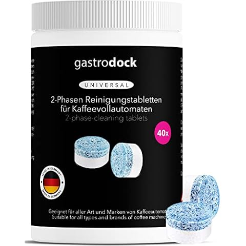 Premium 2-Phasen Reinigungstabletten für Kaffeevollautomaten MADE IN GERMANY - Reinigungstabs für Kaffeemaschinen Cover