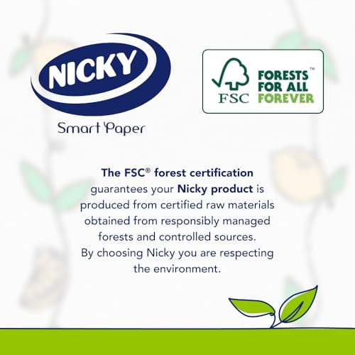 Nicky Lemon Kitchen Towel – Pack of 16 Rolls, 100 Sheets of 2 Layers per Roll, Extra Absorbent Paper, Lemon Perfumed, Recyclable Packaging, 100% Pure Cellulose, FSC Certified - Image 6