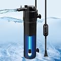 HIKPEED Aquarium Filter Fish Tank Filter with U-V Light, Submersible Aquarium Filter - Aquarium Filter for 40 to 120 Gallon Fish Tank, U-V Filter for Aquarium