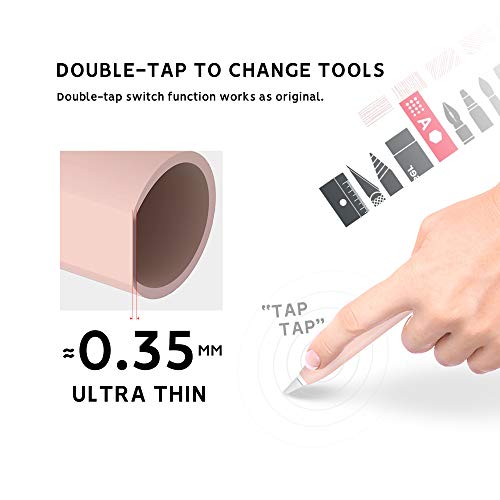Image of Cute Ear Case Silicone Skin Cover for Apple Pencil 2nd Generation,and Protective Nib Cover Accessories Compatible with iPad Pro 11 12.9 inch,Pink
