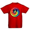 Mens Tie Dye Happy Smile Face Acid Rave T-Shirt Red (S) #2
