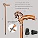 Imagen de Uoagain Bastón de madera elegante tallado a mano con cabeza de caballo para hombre y mujer