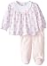 Quiltex Baby-Boys Newborn Quilted Heather Greay Overall with Striped Shirt