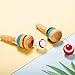 TOODOO 2 Pieces Jacks Game with Ball Paddle Ball with String Cup and Ball Game Mini Wood Catch Ball, Hand Eye Coordination Ball Catching Cup