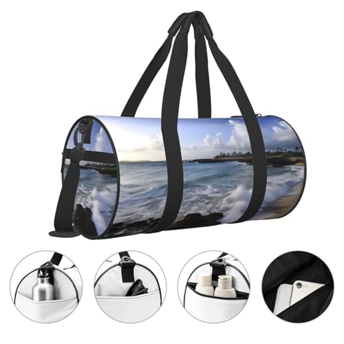 Puerto Rico - Beach Duffle Bag for Men Women - Carry on Overnight Bag Travel Duffel Tote Bags Yoga Gym Bags Waterproof Weekender Bag Large Luggage Bag with Adjustable Strap4