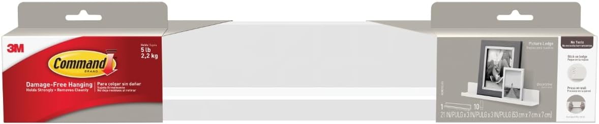 Command Adhesive Picture Ledge