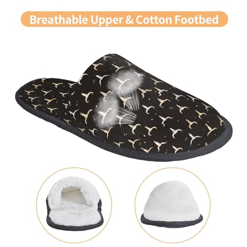 Cow Skulls Print House Slippers For Women And Men,Soft Slippers With Memory Foam,Non-Slip Indoor Home Shoes3