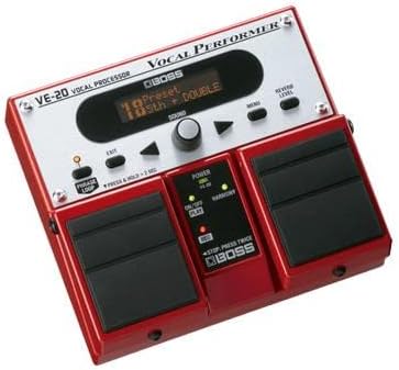Close-up of the BOSS VE-20 display and control knobs