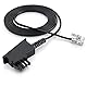 CSL - 1m Telefonkabel TAE-F Stecker auf RJ11 Stecker - Int. Norm 6P4C / 4-polig belegt - Flachkabel - von analoger Telefondose zum Telefon Fax Modem Router Anrufbeantworter, 1 Meter schwarz