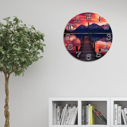 Horloge murale moderne silencieuse à piles de 38,1 cm pour décoration intérieure