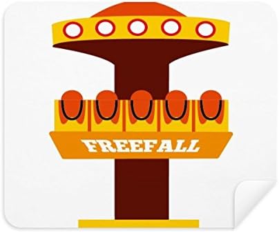 Free Fall Amusement Park Colorful Illustration Cleaning Cloth Screen Cleaner 2pcs Suede Fabric image 2