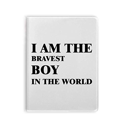 Journal intime premium couverture souple style Art Déco Motif I Am The Bravest Boy