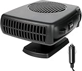 Kairueics 12v 200W Car Heater, Portable Car Heater and Defroster,Windshield Defogger, Applicable All 12V Vehicles Car Heater
