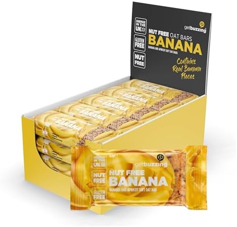 Getbuzzing Nut Free Oat Flapjack Bars with Nutrition Benefits – G...