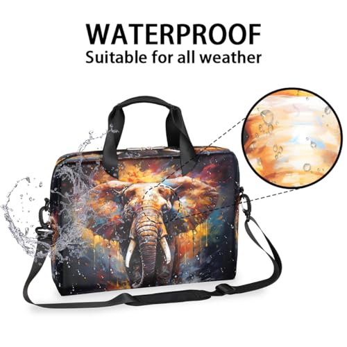 Bolso para laptop 15.6-16 pulgadas con diseño elefante africano miniatura 3