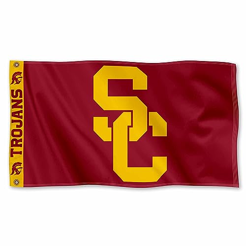 College Flags & Banners Co. USC Trojans Printed Header 3×5 Foot Banner Flag