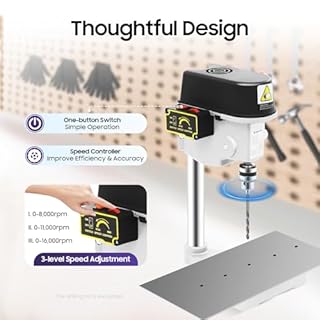 Trapano a colonna da 220 V, 340 W, 3 velocità regolabile per legno, utilizzato per uso commerciale