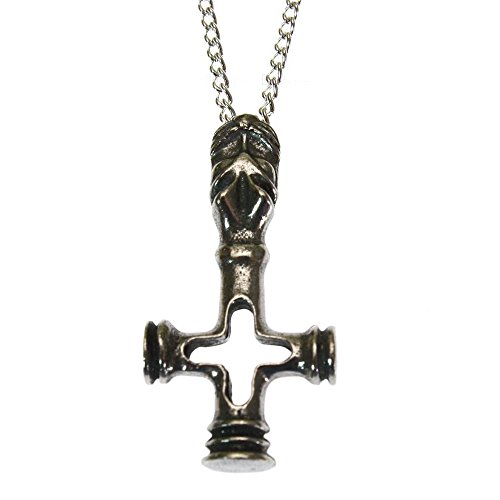 Pendentif croix de loup viking en étain, idée cadeau original pour homme