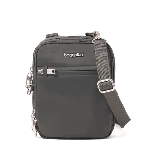 Image of Baggallini Securtex Anti-theft Mini Everything Crossbody Bag, 6.3 inchx8.25 inch Rfid, Locking Zippers & Cut-resistant Strap