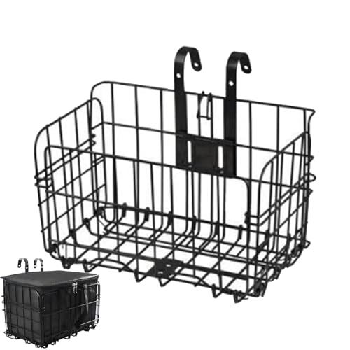 Panier avant et arrière robuste en métal pour vélo et rangement amovible