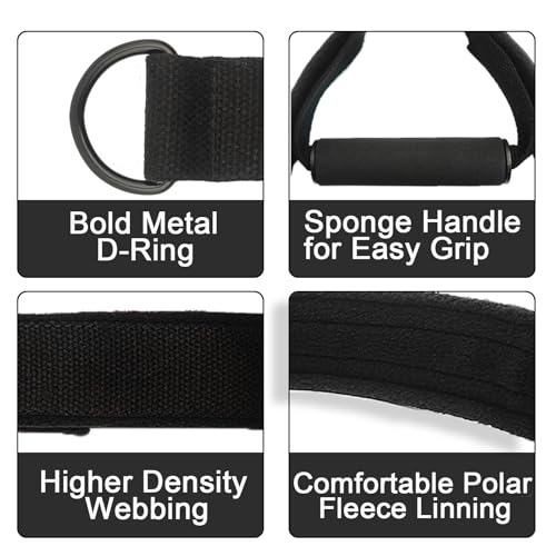 pilates double loop straps for pilates reformer fitness metal d ring straps handle pilate accessories yoga wristbands exercise straps for gym home workout 2pcs
