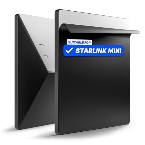 EYO Protective Sticker for Starlink Mini Accessories - Weatherproof Sticker for Outdoor Use - Easy to Apply - Different Designs Available - No Signal Loss - Residue-Free Removal Black
