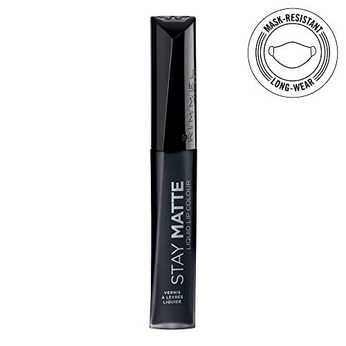Rimmel Stay Matte Lip Liquid, Pitch Black, 0.21 Fl Oz (Pack Of 1) #TOP1