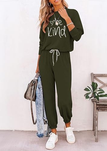 Image of PRETTYGARDEN Travel Outfit Women 2 Piece Lounge Sets | Long Sleeve Shirts, Jogger Pants Pockets, Matching Track Suits, Fall Spring Comfy Clothes for Casual Outing, Cruise, Airport