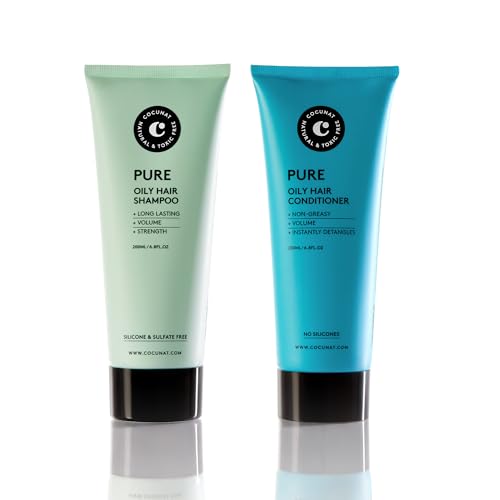 COCUNAT - Pack Pure - Para el Pelo Graso - Champú y Acondicionador Natural - Purifica, Equilibra - Detox Capilar - Regula Exceso Sebo - Limpieza Profunda - Sin Silicona ni Sulfatos COCUNAT - Pack Pure - Para el Pelo Graso - Champú y Acondicionador Natural - Purifica, Equilibra - Detox Capilar - Regula Exceso Sebo - Limpieza Profunda - Sin Silicona ni Sulfatos