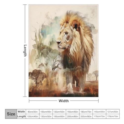 Plaid couverture polaire lion couverture confortable douce lit sofa et canapé-lit