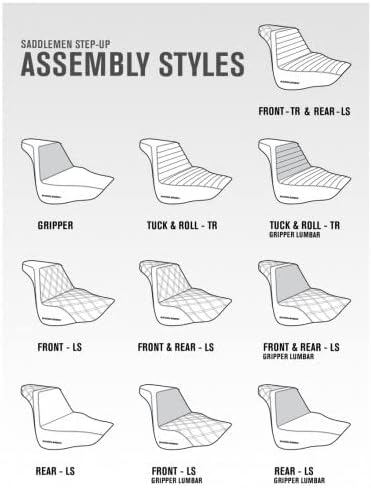 Saddlemen 879-03-176 Front TR/Rear LS Step-Up Seat - Black