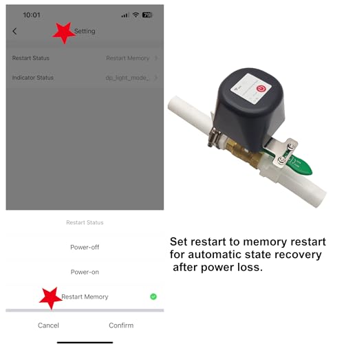 Ufairy WiFi Universal Ball Valve Smart Water Shutoff Manipulator Domotique Controller Compatible with Alexa Google No Hub Required Works 2.4 GHz only, Black, 5.26*4.8*3.7in, (GR-W-105N)