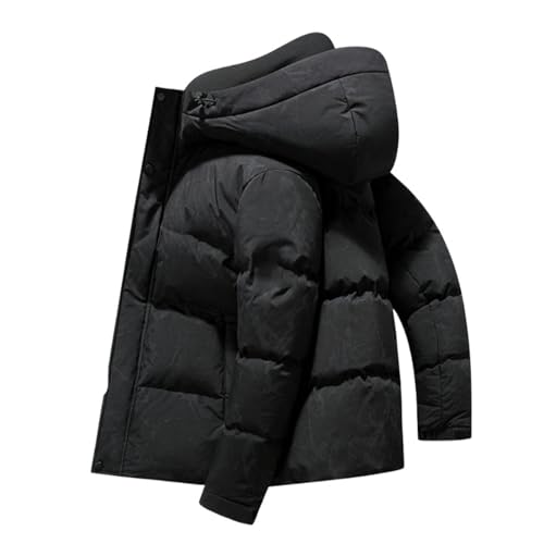 Doudoune à capuche bicolore homme USTZFTBCL blouson épais anti-froid pour l'hiver