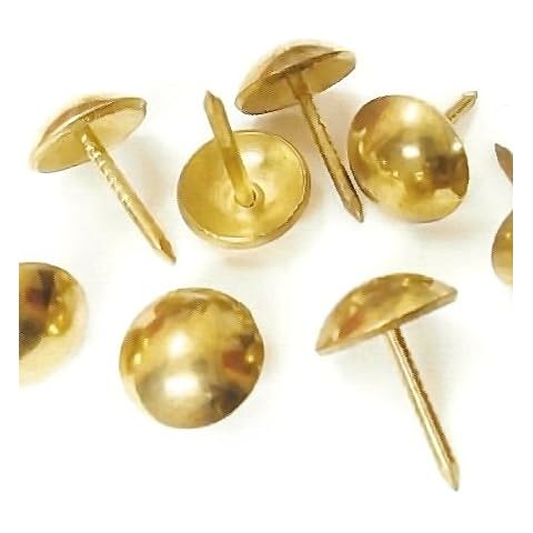 decotacks® Upholstery Nails/Tacks 7/16" - 100 Pcs [Brass Finish] DX0111 Cover