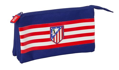 Trousse enfant Atlético de Madrid : grand plumier triple compartiment résistant