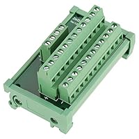 DIN-Schienen-Anschlussblöcke, DIN-Schienen-Stromverteilung, Stromverteilung mit Schraubklemmen, Sicherungsblöcke, 12 Positionen, Stromverteilung,