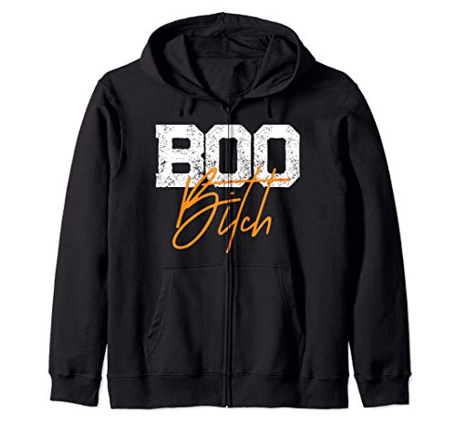 Boo Bitch sassy distressed retro Halloween Kapuzenjacke