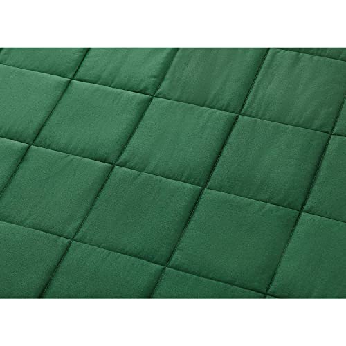 Relaxblanket Weighted Blanket | 60''X80'',15Lbs | For Individual Between 140-190 Lbs | Premium Cotton Material With Glass Beads | Dark Green #TOP4