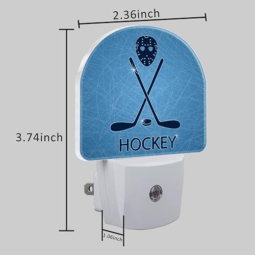 Image of Hockey Mask Night Light with Dusk to Dawn Sensor for Kids & Adults, Room Decor, Hallway, Kitchen, Bathroom, Nursery, Stairs