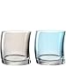 Produktbild Leonardo Swing Wasserglas 12er Set, spülmaschinenfeste Trink-Gläser Set, Saftglas in geschwungener Form, grau/blau, 250ml, 70702
