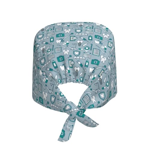 Image of Surgical Caps Men Women, Scrub Cap with Sweatband Adjustable