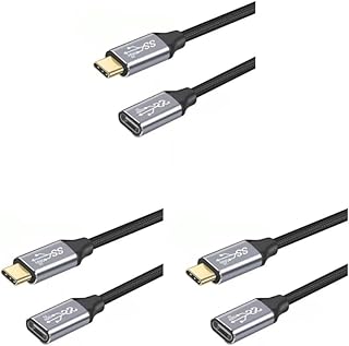 3のセットオス - メス タイプC データケーブル ポータブル ユニバーサル プロジェクター コード オフィス 会議室 ノートブック コンピュータ コンバータ 3メートル 3m