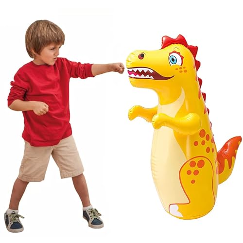 Image of Dianosuar Hit Me Inflatable Toy for Water Filled Base BOP for Toddlers PVC Punching Bag for Kids(Multi Color)(1 PIS)