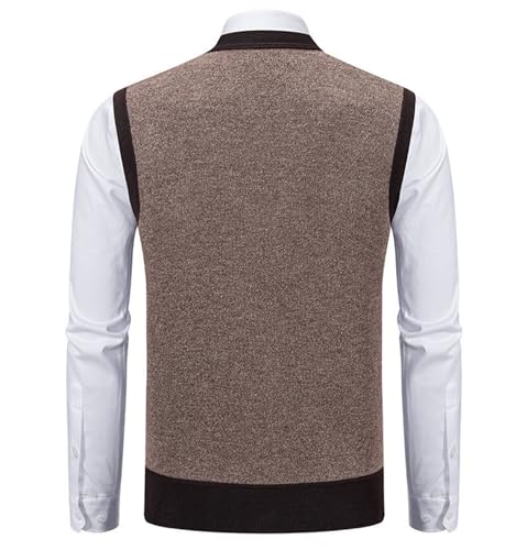 Men's Argyle Sweater Vest Lightweight Plaid Knit Cardigan Vest Vintage Slim Fit Sleeveless Vests4