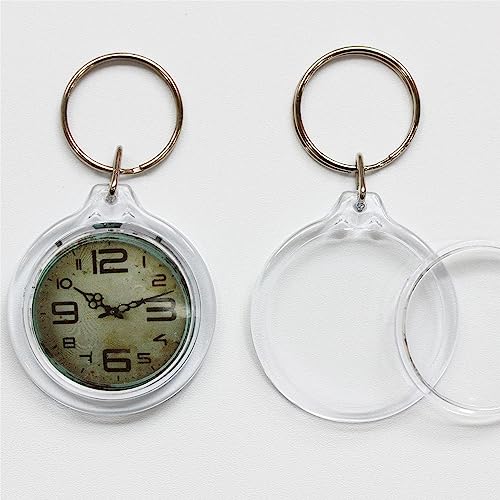Image of BetterJonny 20Pcs Acrylic Picture Keychain Blanks in Clear Acrylic Picture Frame Keyrings
